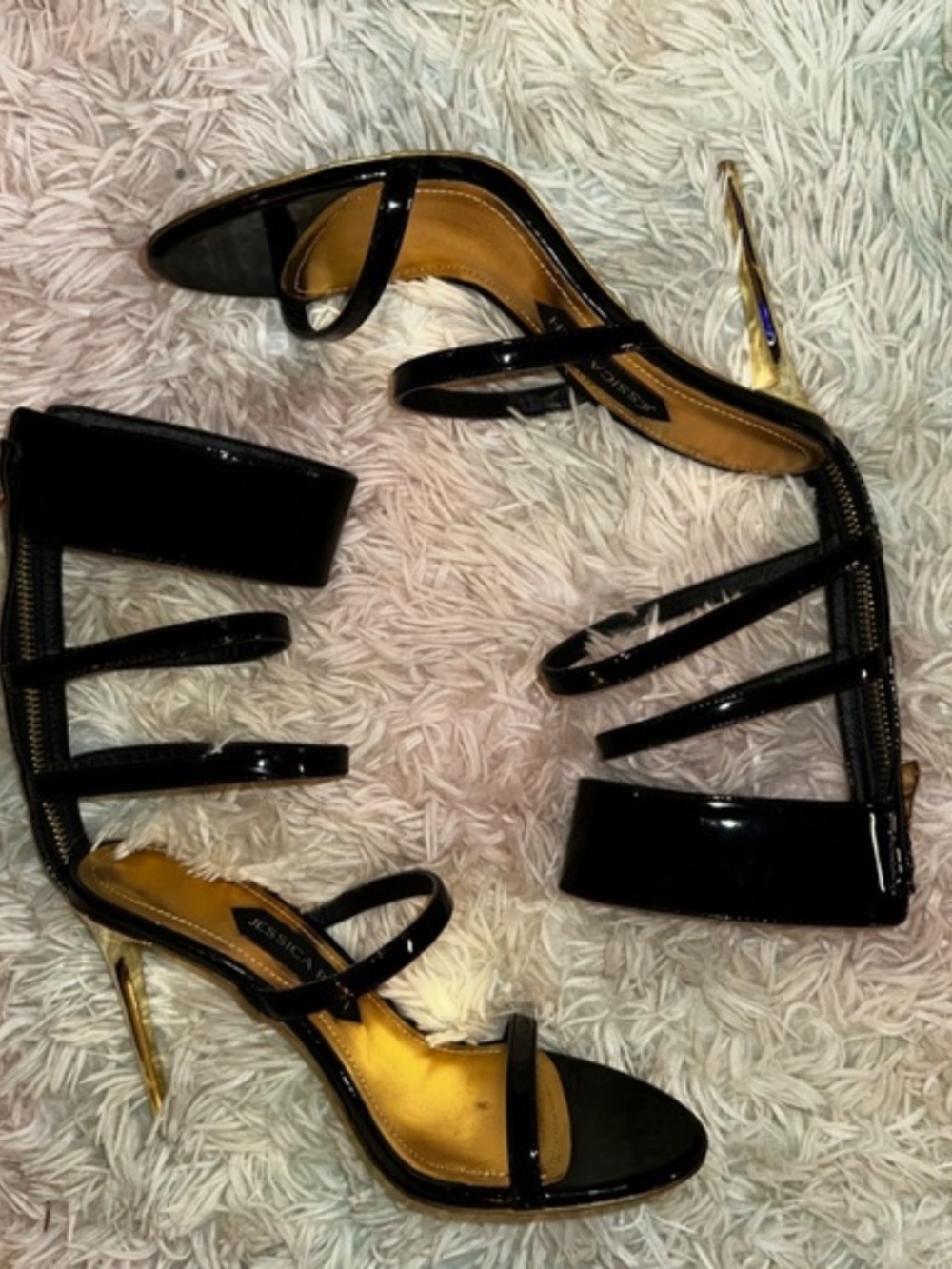 NEW Jessica Rich Women's Black Goddess Strappy Sandals 6.5 - 7